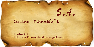 Silber Adeodát névjegykártya